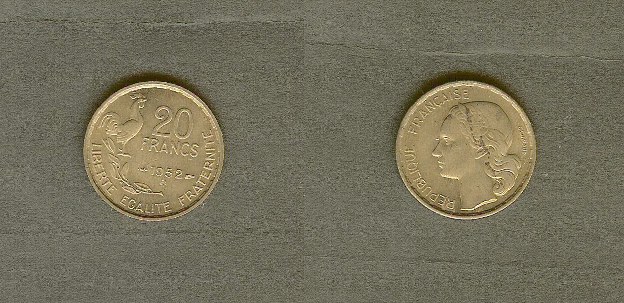 20 francs G.Guiraud 1952B Unc